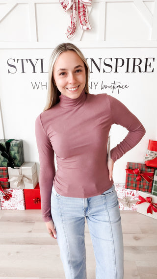 Colleen Micro Ribbed LS Turtleneck *final sale*