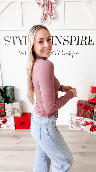Colleen Micro Ribbed LS Turtleneck *final sale*