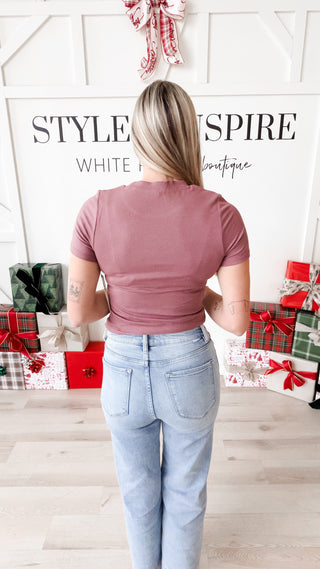 Amy SS Micro-Ribbed Athleisure Top *final sale*