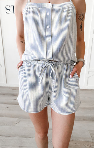 Megan Coastal Stripe Shorts