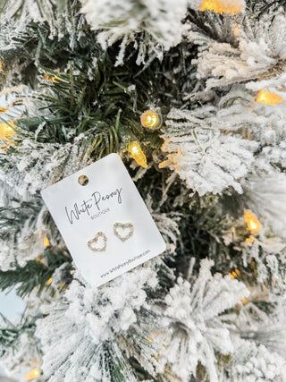 Delicate Gem Open Heart Earrings *Final Sale