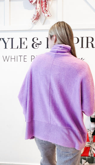 Devin Brushed Hacci Turtleneck Sweater *Final Sale*