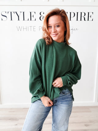 Eloise Cloudy Mock Neck Top