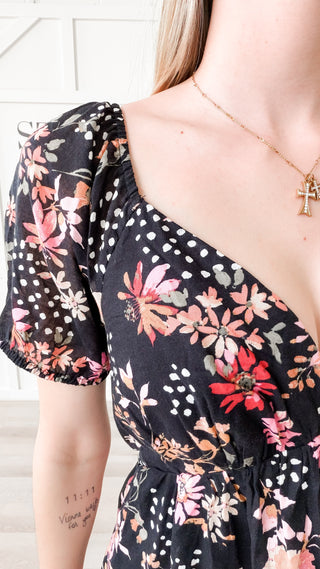 Camille Open Back Floral Mini Dress