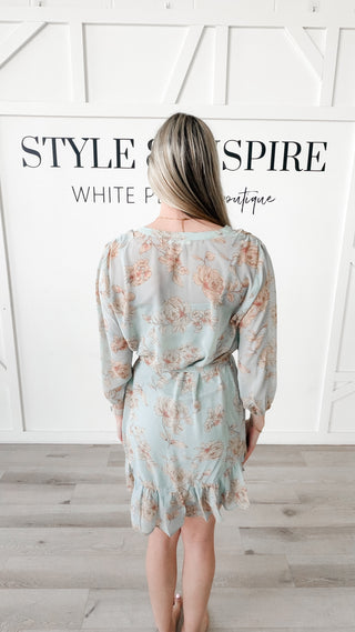 Donovan Floral Self Tie Mini Dress