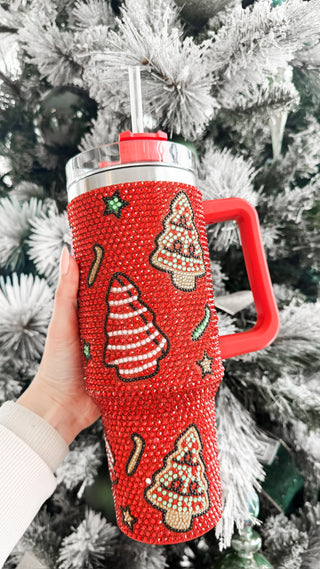 Rhinestone Santa Tumbler