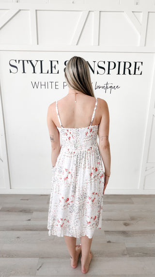 Daisy Patchwork Ditsy Midi Dress