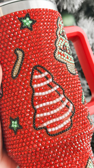 Rhinestone Santa Tumbler