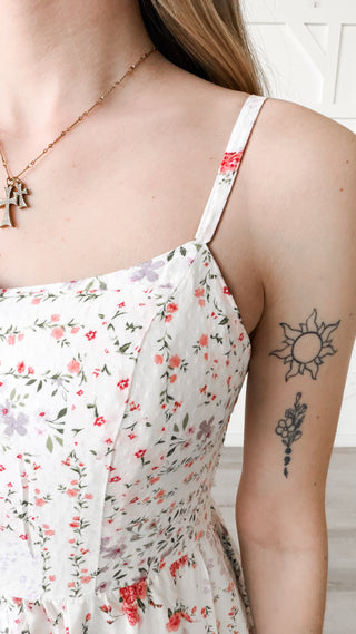 Daisy Patchwork Ditsy Midi Dress