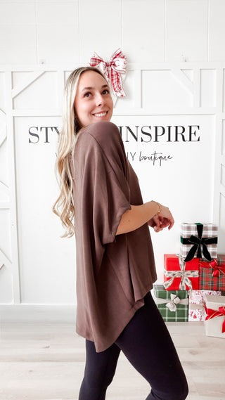 Nancy Boatneck Modal Half Sleeve Top *final sale*