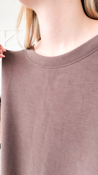 Nancy Boatneck Modal Half Sleeve Top *final sale*