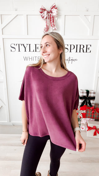 Nancy Boatneck Modal Half Sleeve Top *final sale*