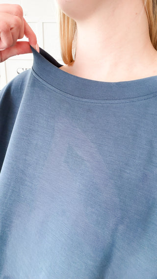 Nancy Boatneck Modal Half Sleeve Top *final sale*