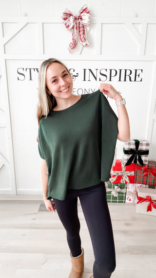 Nancy Boatneck Modal Half Sleeve Top *final sale*