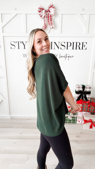 Nancy Boatneck Modal Half Sleeve Top *final sale*