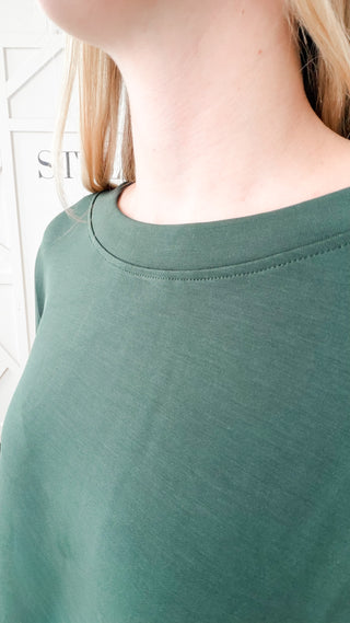 Nancy Boatneck Modal Half Sleeve Top *final sale*