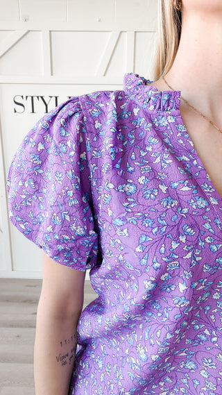 Joanie Floral Balloon Sleeve Top