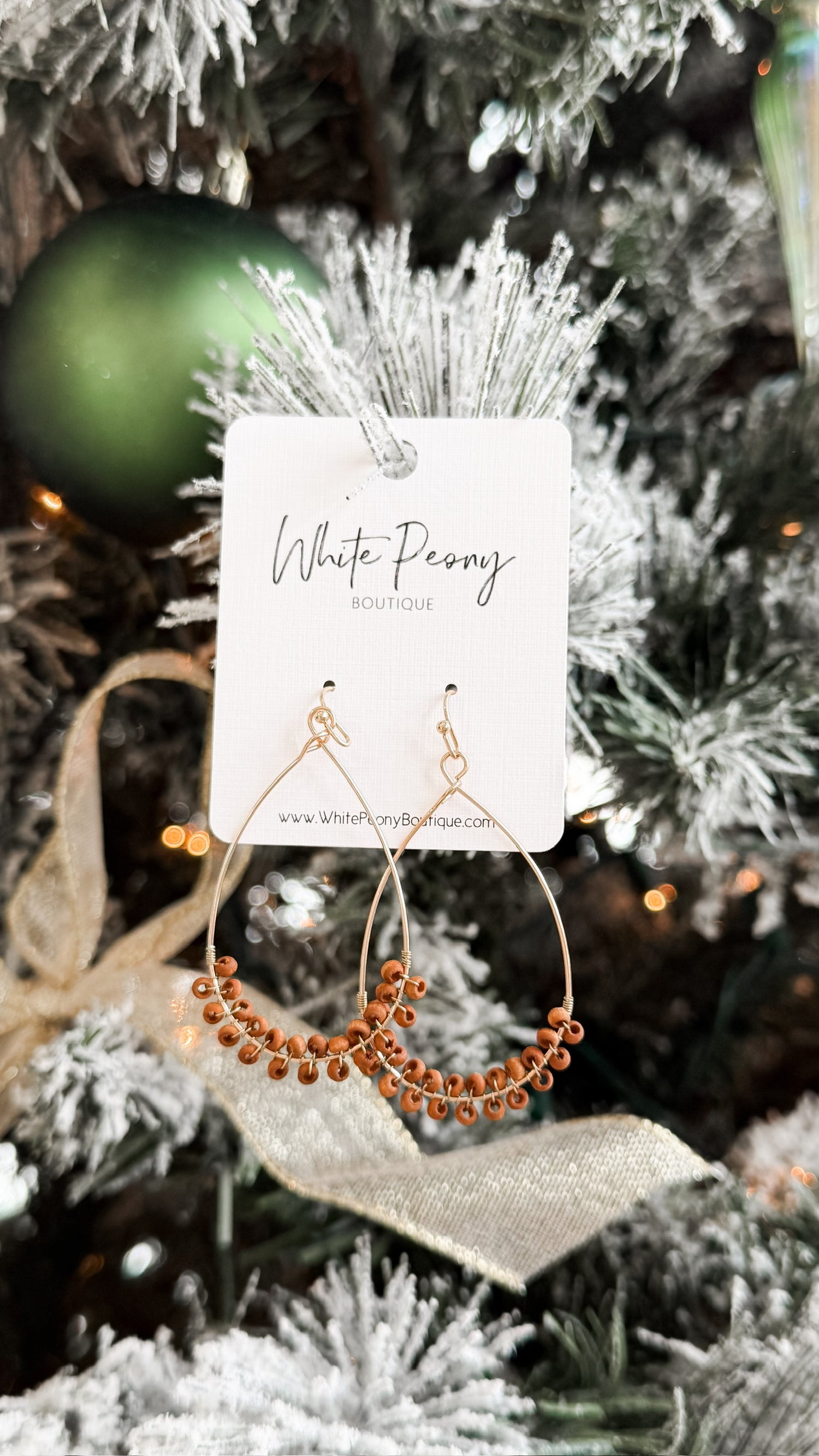 Beaded Teardrop Earring. *Final Sale*