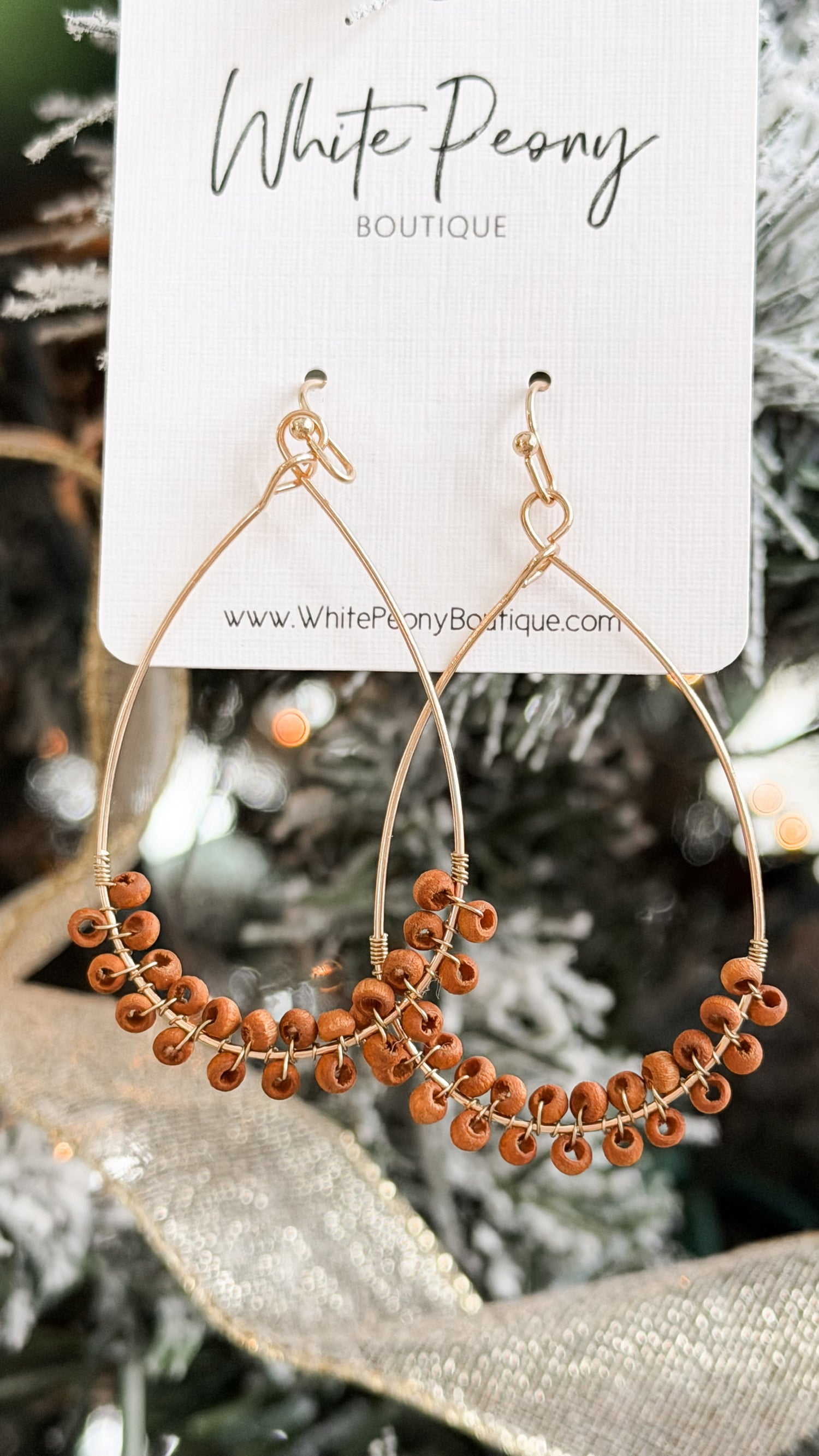 Beaded Teardrop Earring. *Final Sale*