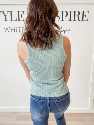 Miley Ripple Jacquard Sleeveless Top
