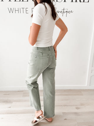 Flying Monkey High Rise Double Button Jeans