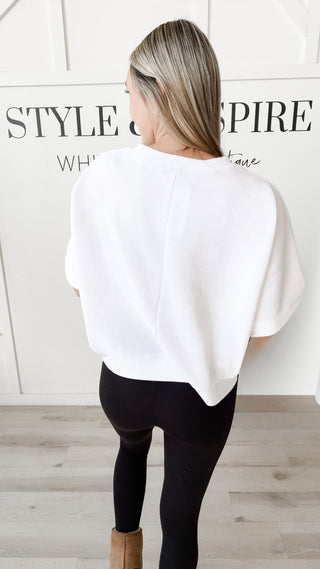 Macie Double Knit Half Sleeve Top