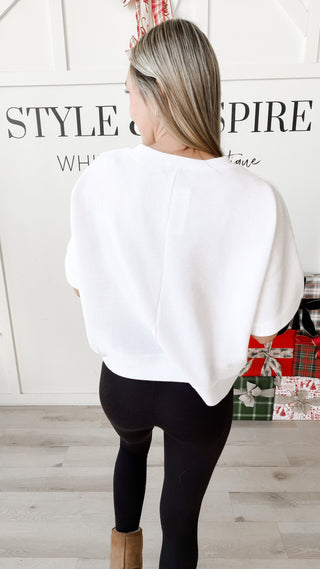 Macie Double Knit Half Sleeve Top