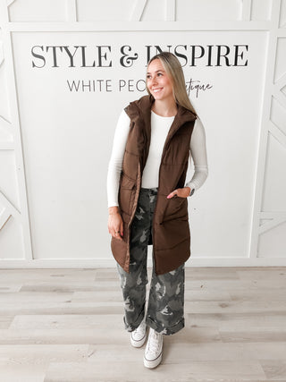 Gwen Long Quilted Vest