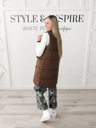 Gwen Long Quilted Vest