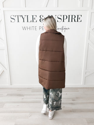 Gwen Long Quilted Vest