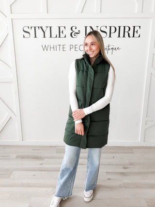 Gwen Long Quilted Vest