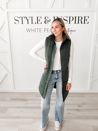 Gwen Long Quilted Vest