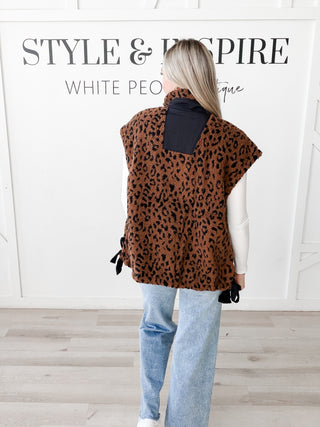 Libby Brown and Black Leopard Vest