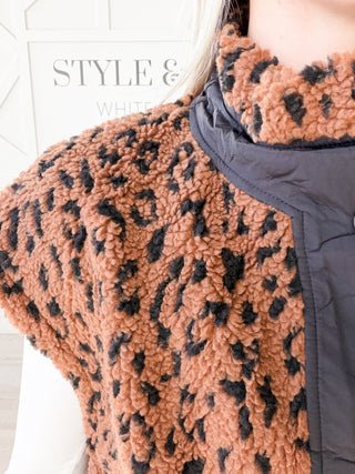 Libby Brown and Black Leopard Vest