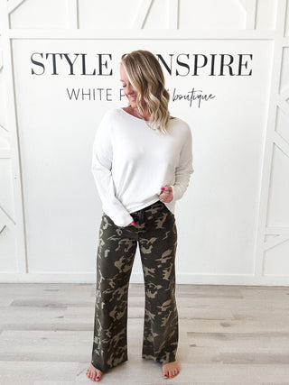 Wanda Camo Print Pants