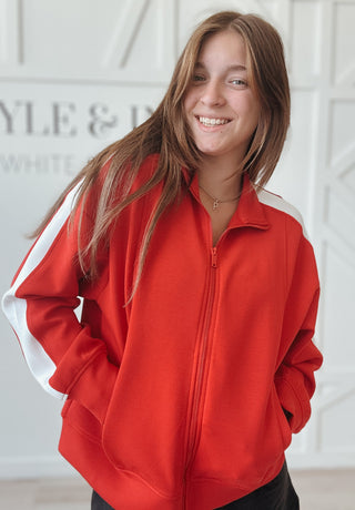 Evie Scuba Zip Up Jacket