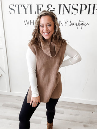 Miranda Cowl Neck Sweater Vest