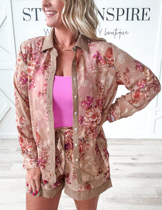 Gemma Floral Chiffon Shirt