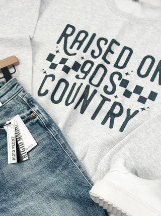 Raised On 90's Country Graphic Sweatshirt