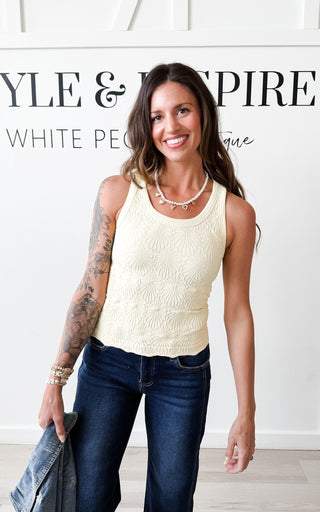 NikiBiki Reversible Lace Textured Tank