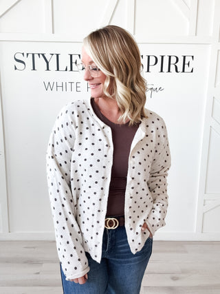 Megan Polka Dot Cardigan