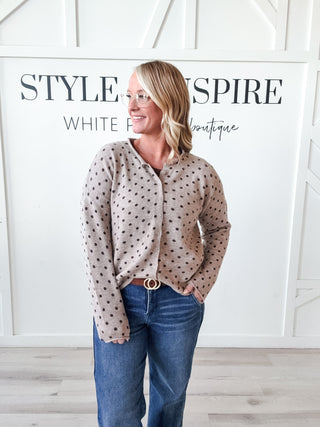 Megan Polka Dot Cardigan