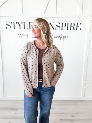 Megan Polka Dot Cardigan