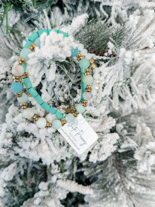 Cross Charm Bracelet Set *final sale*