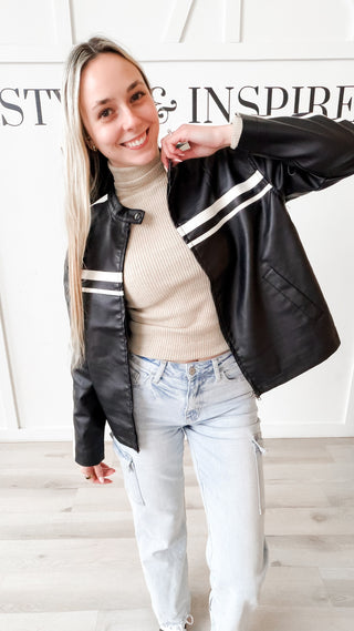 Charisse Faux Leather Jacket