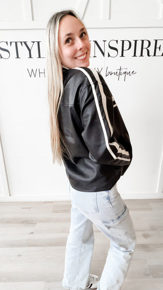 Charisse Faux Leather Jacket