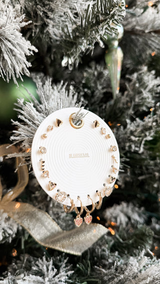 Heart Earring Set Pink. *Final Sale*