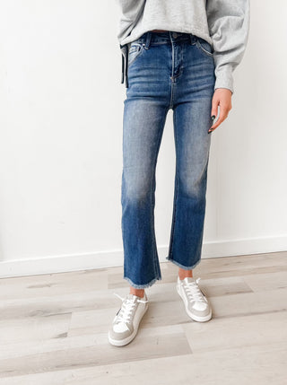 Risen HR Ankle Wide Straight Jeans *Final Sale*