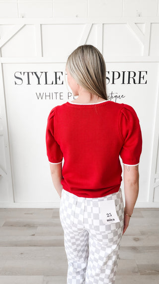 USA Stitched Graphic SS Sweater