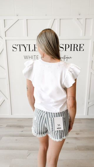 Pammie Flutter Sleeve Star Sweater